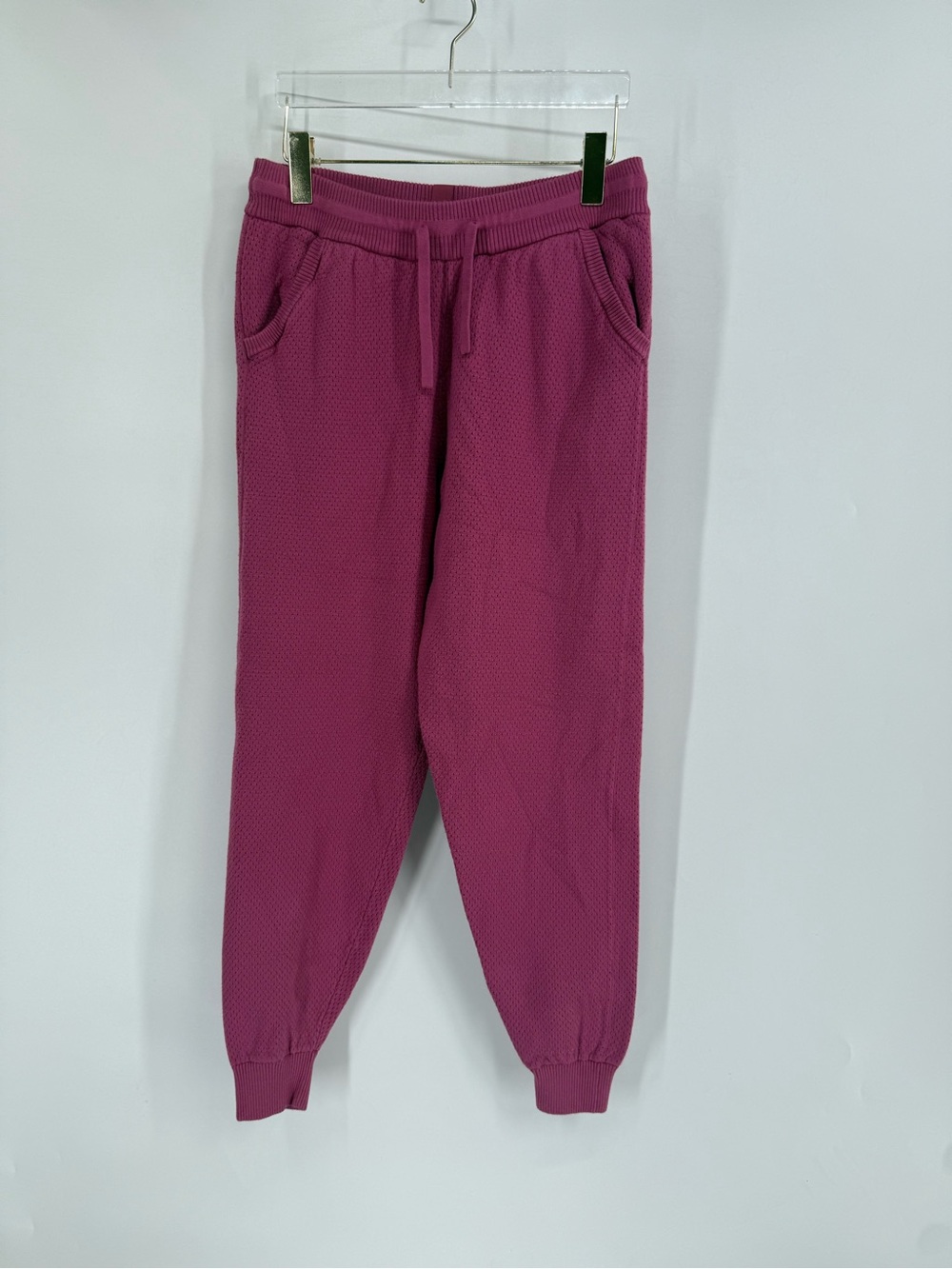 Tommy John Sweater Lounge Jogger Pants Size medium Pink Red Violet